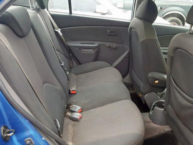 KNADE123966145329 - 2006 KIA RIO BLUE photo 6