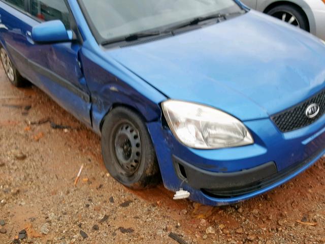 KNADE123966145329 - 2006 KIA RIO BLUE photo 9