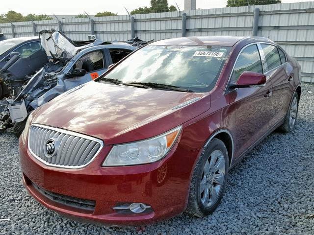 1G4GC5EG7AF285847 - 2010 BUICK LACROSSE C RED photo 2