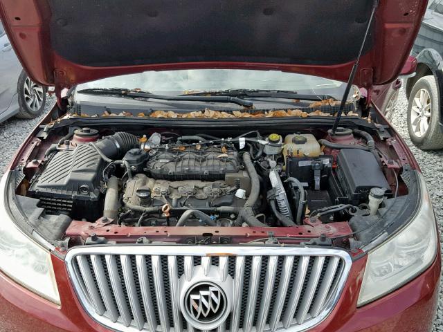 1G4GC5EG7AF285847 - 2010 BUICK LACROSSE C RED photo 7