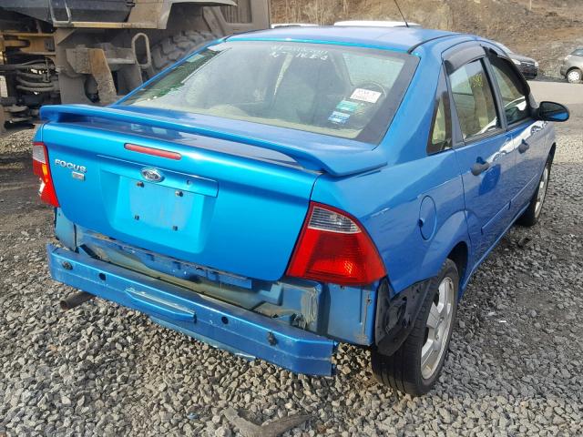 1FAHP34N77W364340 - 2007 FORD FOCUS ZX4 TEAL photo 4