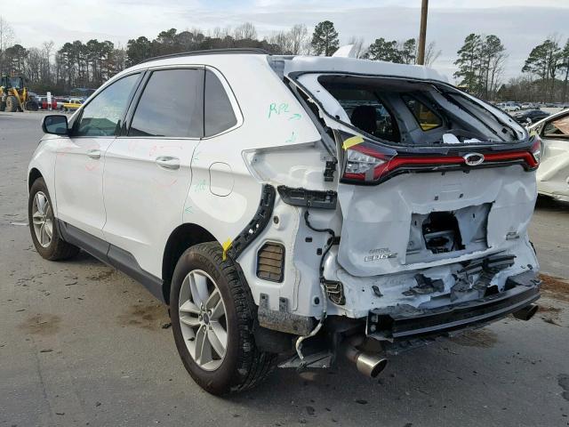 2FMPK4J92HBB57497 - 2017 FORD EDGE SEL WHITE photo 3