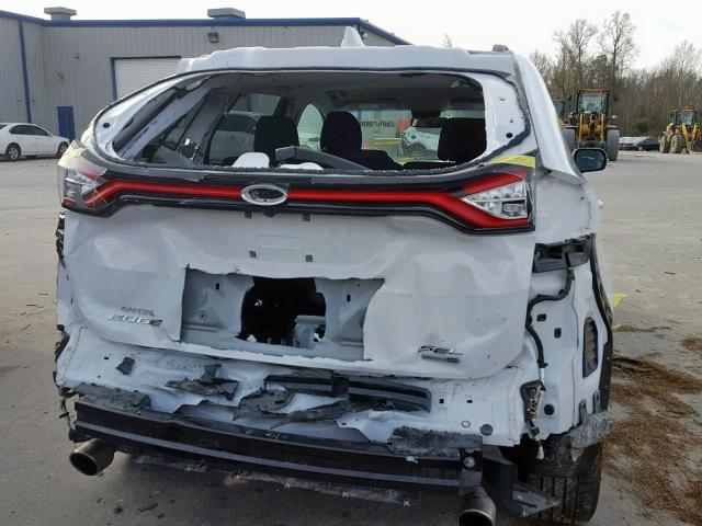 2FMPK4J92HBB57497 - 2017 FORD EDGE SEL WHITE photo 9