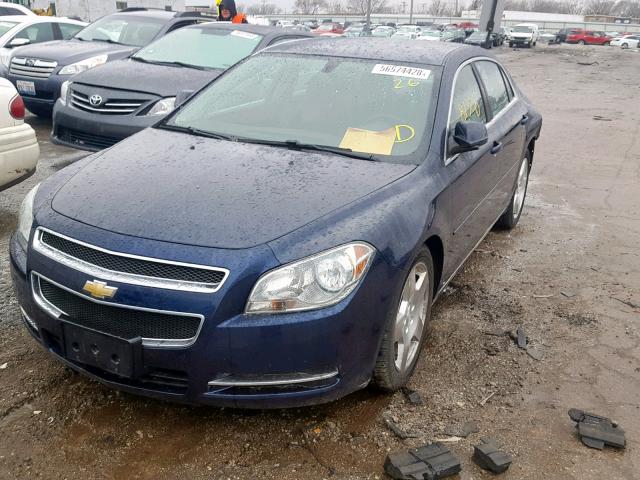 1G1ZJ57749F208003 - 2009 CHEVROLET MALIBU 2LT BLUE photo 2