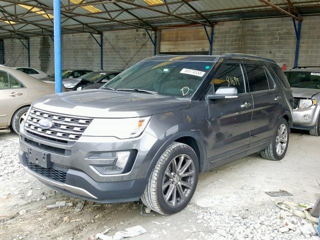 1FM5K7F8XGGA57180 - 2016 FORD EXPLORER L GRAY photo 2