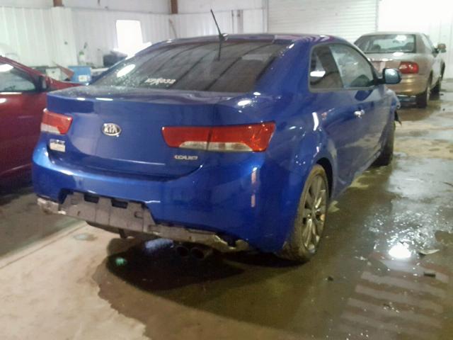 KNAFW6A37D5697676 - 2013 KIA FORTE SX BLUE photo 4