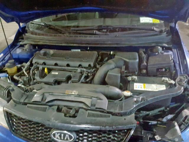 KNAFW6A37D5697676 - 2013 KIA FORTE SX BLUE photo 7