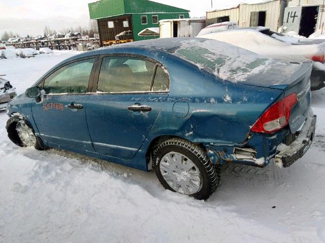 2HGFA1F22AH034638 - 2010 HONDA CIVIC DX BLUE photo 3