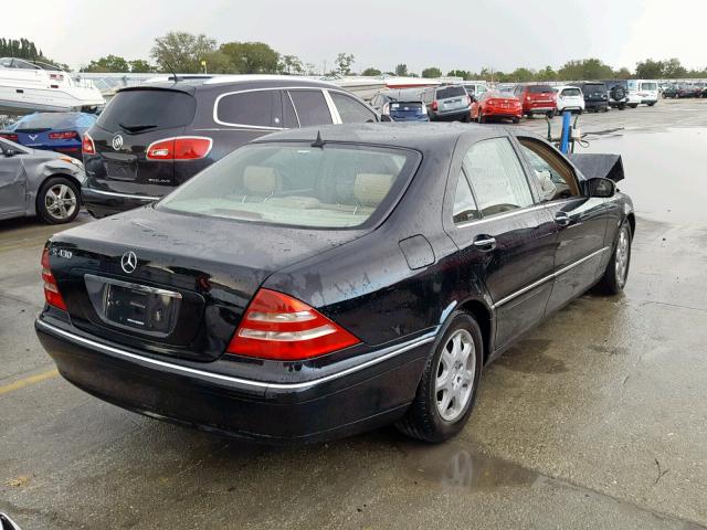 WDBNG70JXYA043526 - 2000 MERCEDES-BENZ S 430 BLACK photo 4