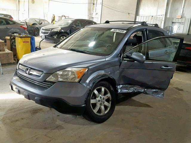 JHLRE48787C044261 - 2007 HONDA CR-V EXL BLUE photo 2