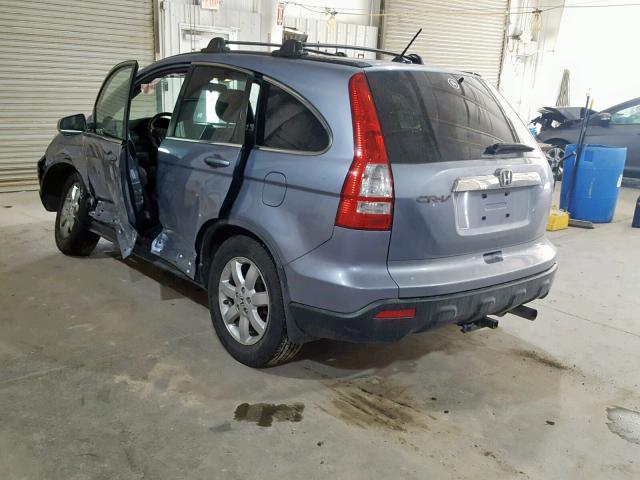 JHLRE48787C044261 - 2007 HONDA CR-V EXL BLUE photo 3