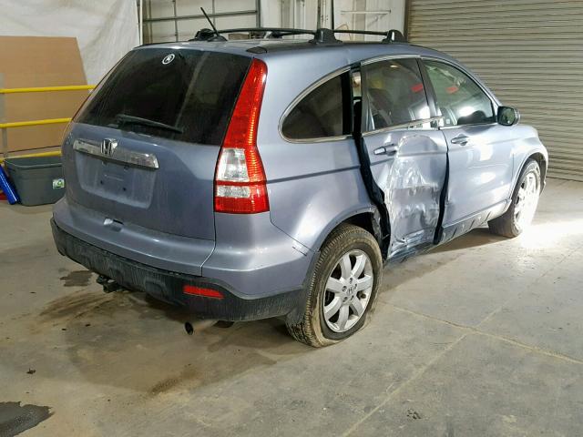 JHLRE48787C044261 - 2007 HONDA CR-V EXL BLUE photo 4