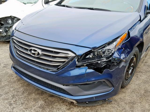 5NPE34AF0FH240510 - 2015 HYUNDAI SONATA SPO BLUE photo 9