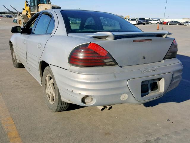 1G2NF52T1YC514527 - 2000 PONTIAC GRAND AM S SILVER photo 3