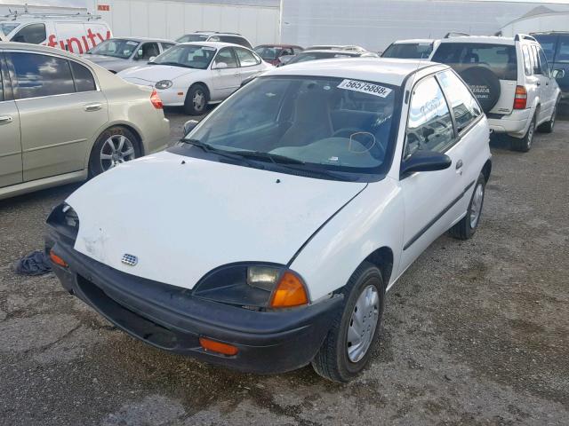 2C1MR2268T6740585 - 1996 GEO METRO BASE WHITE photo 2