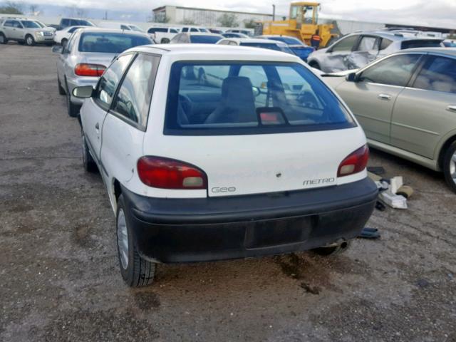 2C1MR2268T6740585 - 1996 GEO METRO BASE WHITE photo 3