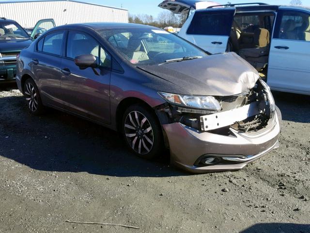 2HGFB2F91EH558045 - 2014 HONDA CIVIC EXL TAN photo 1