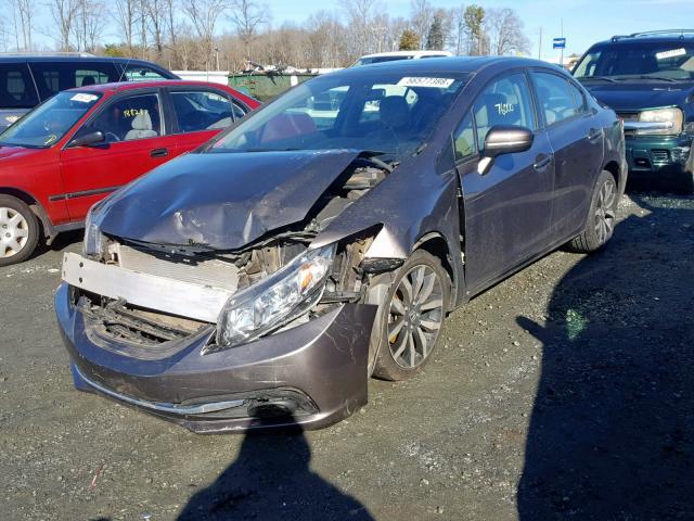 2HGFB2F91EH558045 - 2014 HONDA CIVIC EXL TAN photo 2