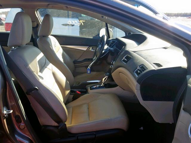 2HGFB2F91EH558045 - 2014 HONDA CIVIC EXL TAN photo 5