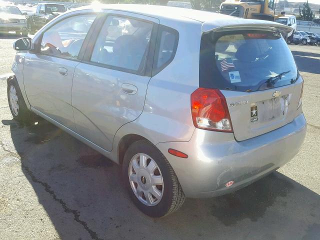 KL1TG62655B418442 - 2005 CHEVROLET AVEO LT GRAY photo 3