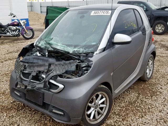 WMEEJ9AA8FK829055 - 2015 SMART FORTWO ELE GRAY photo 2