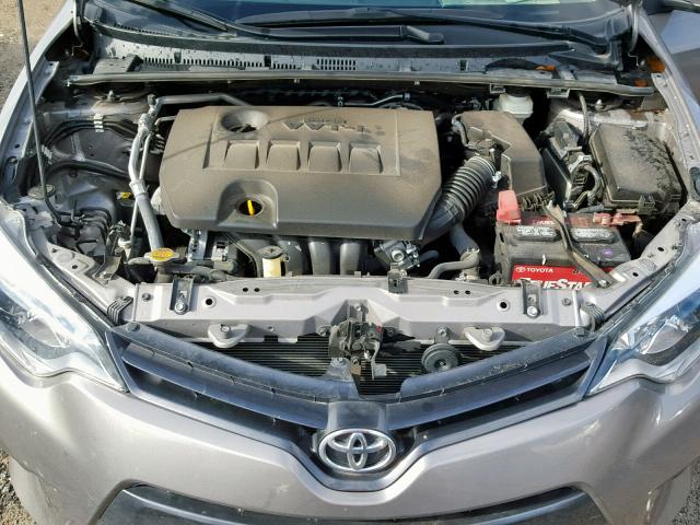 5YFBURHE7FP183395 - 2015 TOYOTA COROLLA L GRAY photo 7