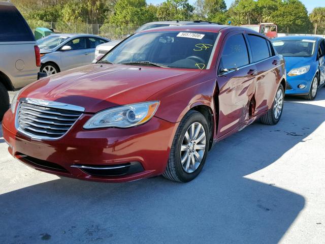 1C3CCBBG6DN527466 - 2013 CHRYSLER 200 TOURIN RED photo 2