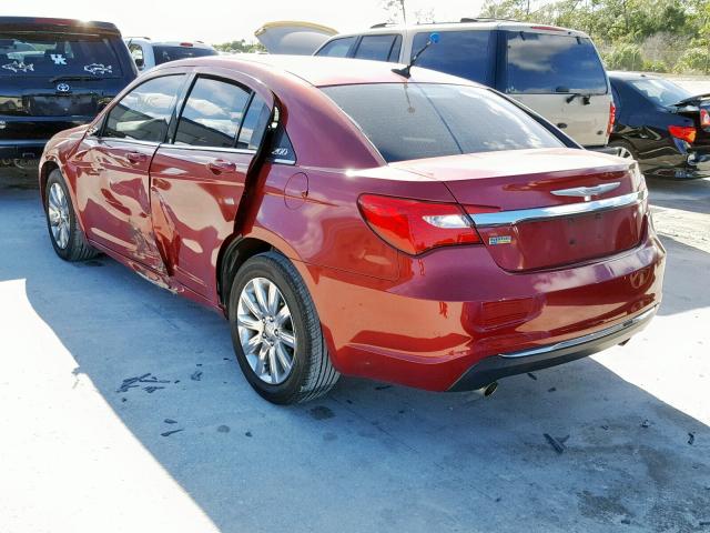 1C3CCBBG6DN527466 - 2013 CHRYSLER 200 TOURIN RED photo 3