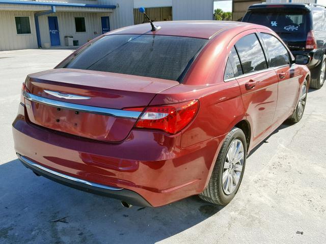 1C3CCBBG6DN527466 - 2013 CHRYSLER 200 TOURIN RED photo 4