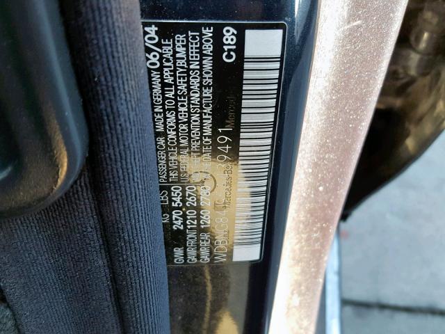 WDBNG84J95A439491 - 2005 MERCEDES-BENZ S 500 4MAT BLUE photo 10