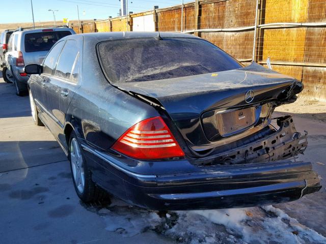 WDBNG84J95A439491 - 2005 MERCEDES-BENZ S 500 4MAT BLUE photo 3