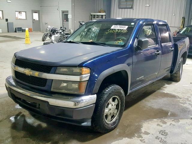 1GCDT136648185788 - 2004 CHEVROLET COLORADO BLUE photo 2