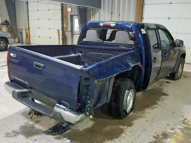 1GCDT136648185788 - 2004 CHEVROLET COLORADO BLUE photo 4