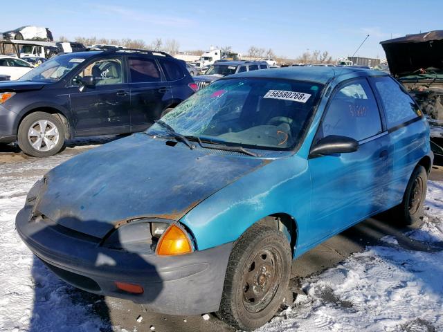 2C1MR2266V6750874 - 1997 GEO METRO BLUE photo 2