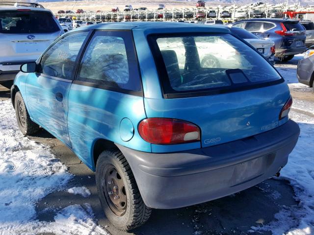 2C1MR2266V6750874 - 1997 GEO METRO BLUE photo 3