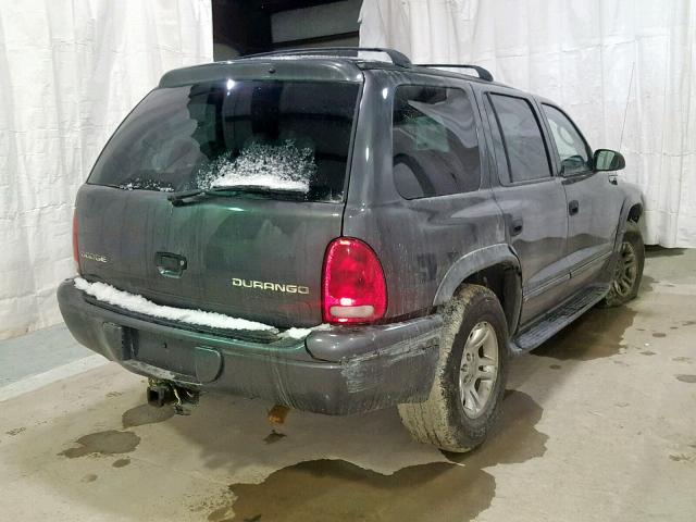 1B4HS48N32F123454 - 2002 DODGE DURANGO SL GRAY photo 4