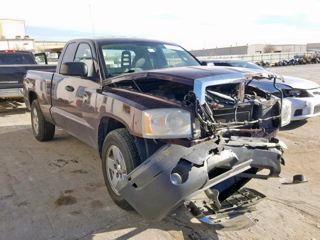 1D7HW42N05S252401 - 2005 DODGE DAKOTA SLT MAROON photo 1