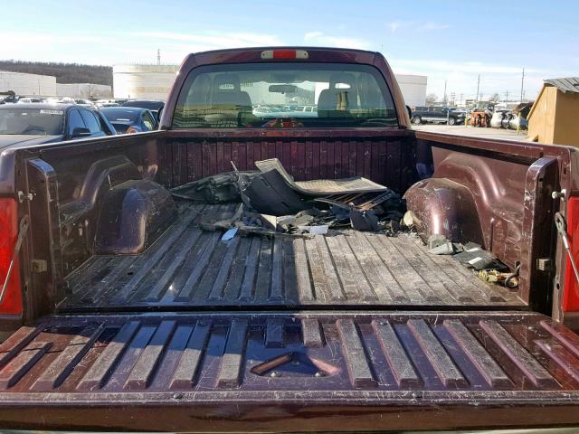 1D7HW42N05S252401 - 2005 DODGE DAKOTA SLT MAROON photo 6