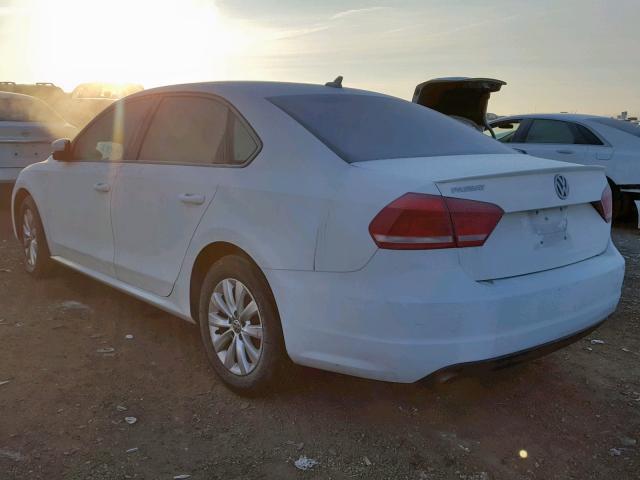 1VWAP7A35DC134506 - 2013 VOLKSWAGEN PASSAT S WHITE photo 3