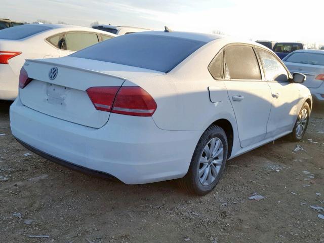 1VWAP7A35DC134506 - 2013 VOLKSWAGEN PASSAT S WHITE photo 4