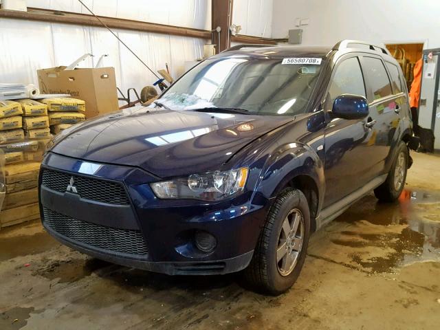 JA4AT2AW3BU604917 - 2011 MITSUBISHI OUTLANDER BLUE photo 2