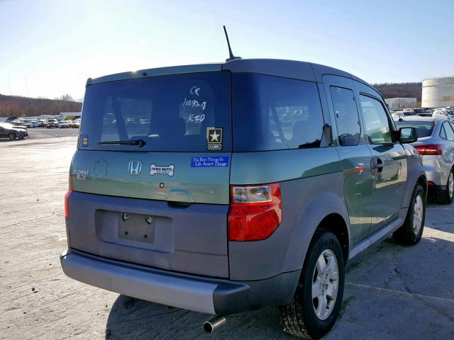 5J6YH28685L003275 - 2005 HONDA ELEMENT EX GREEN photo 4