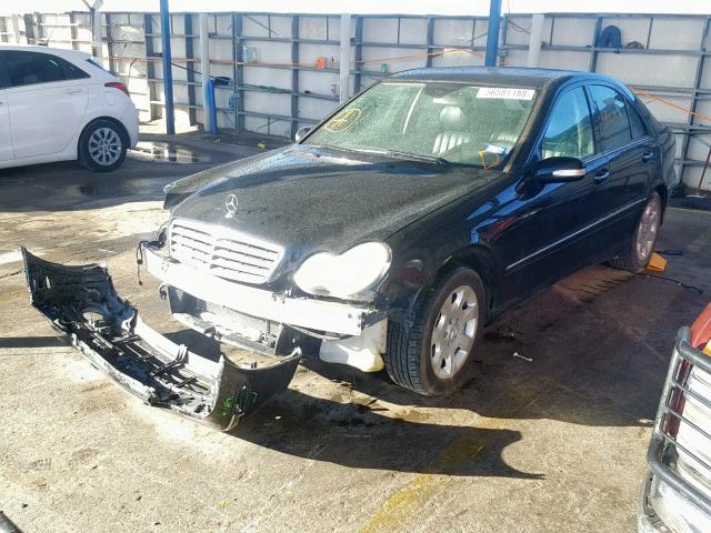 WDBRF81J15F666993 - 2005 MERCEDES-BENZ C 240 4MAT BLACK photo 2