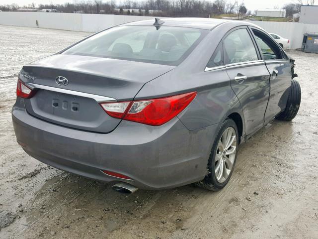 5NPEC4AC6DH763582 - 2013 HYUNDAI SONATA SE GRAY photo 4