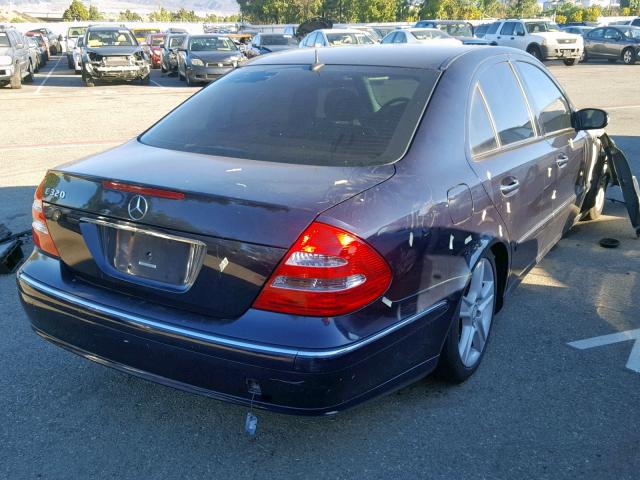 WDBUF65J43A172324 - 2003 MERCEDES-BENZ E 320 BLUE photo 4