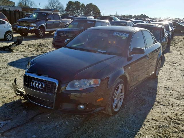 WAUAF78E88A038266 - 2008 AUDI A4 2.0T BLACK photo 2