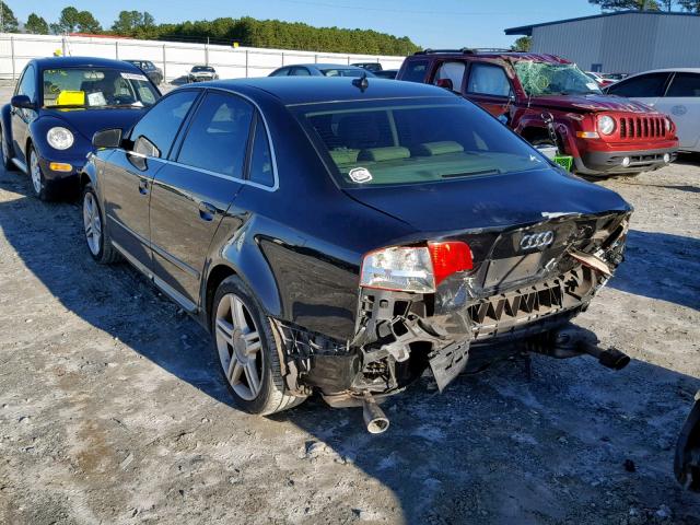 WAUAF78E88A038266 - 2008 AUDI A4 2.0T BLACK photo 3