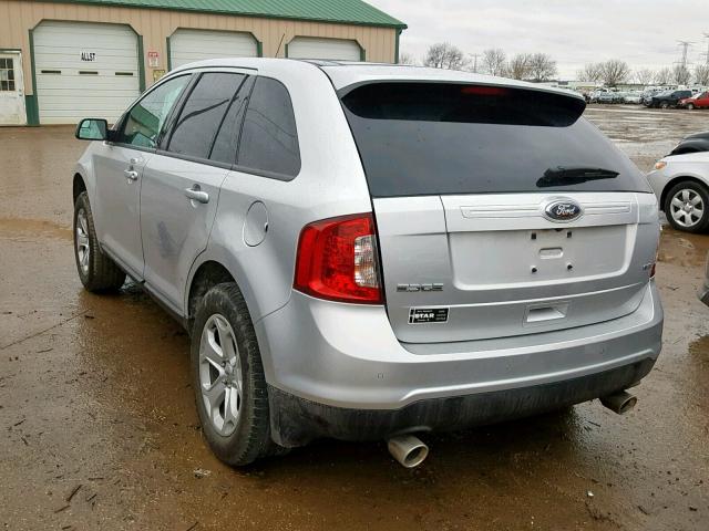 2FMDK3JC9DBE10480 - 2013 FORD EDGE SEL TAN photo 3