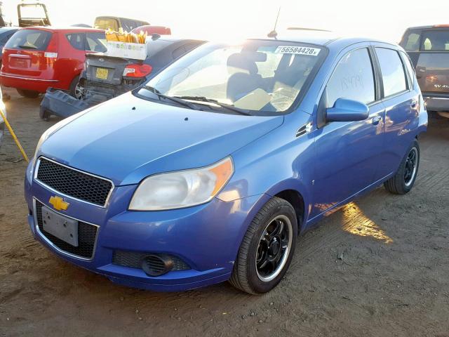KL1TD66E39B618283 - 2009 CHEVROLET AVEO LS BLUE photo 2