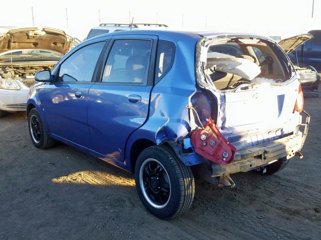 KL1TD66E39B618283 - 2009 CHEVROLET AVEO LS BLUE photo 3